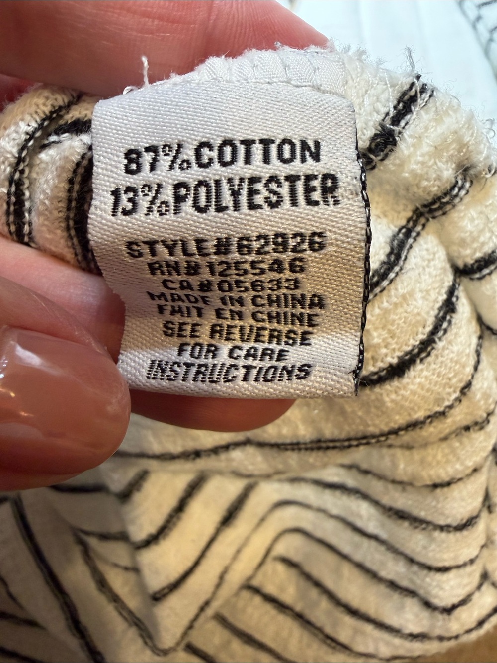 Habitat Cream and Black Striped Knit Shirt with wooden buttons - Picture 4 of 4